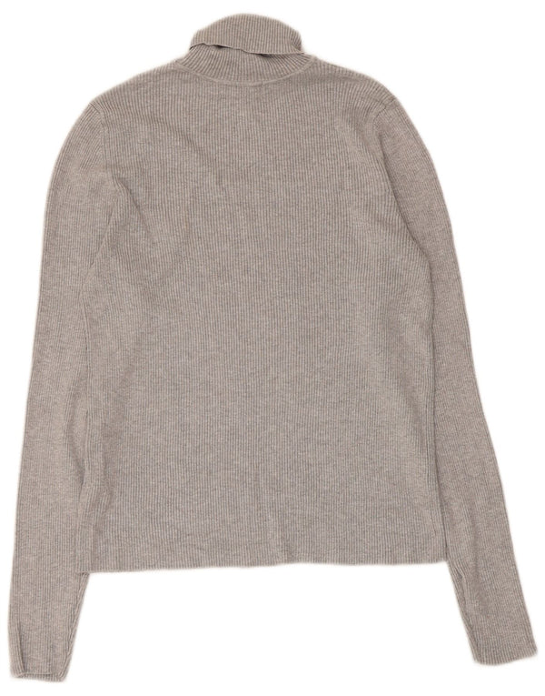 Marks & Spencer Pull col roulé pour femme UK 14 Gris moyen Viscose