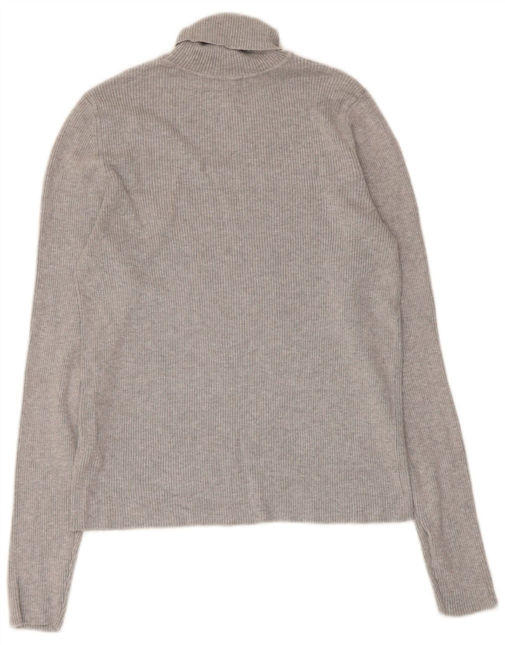 Marks & Spencer Pull col roulé pour femme UK 14 Gris moyen Viscose