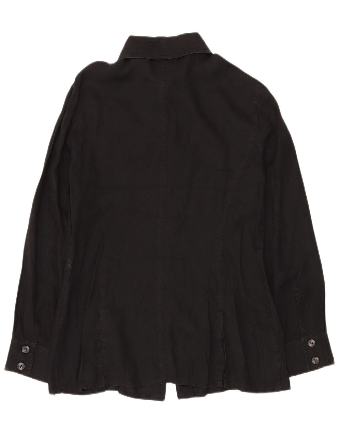 LUISA SPAGNOLI Chemisier surdimensionné pour femme UK 10 Petit lin noir