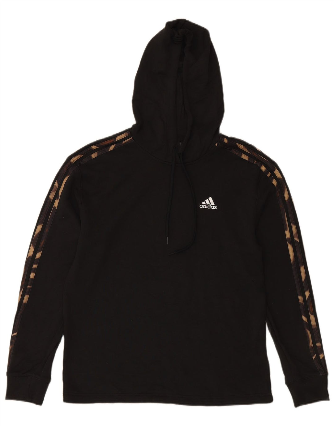 ADIDAS Pull à capuche pour femme UK 12/14 Coton camouflage noir moyen