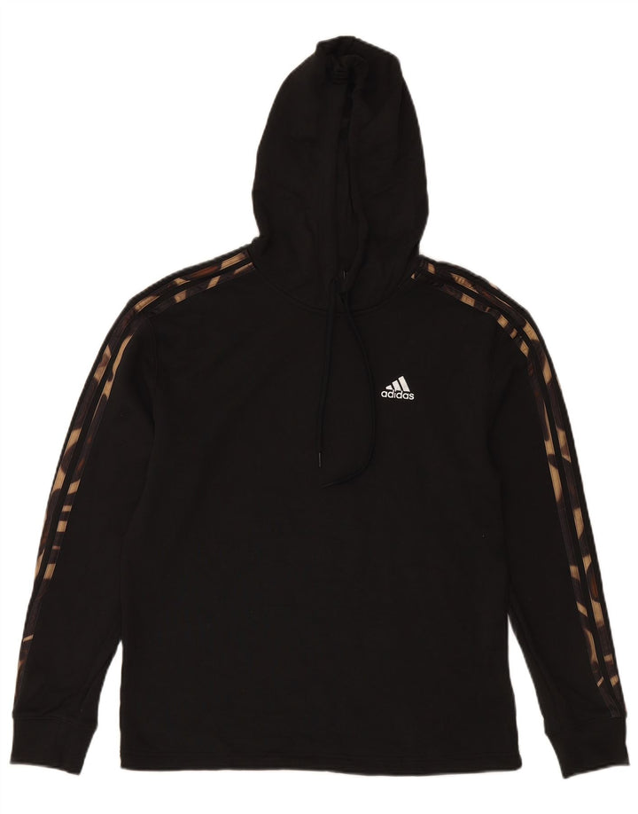 ADIDAS Pull à capuche pour femme UK 12/14 Coton camouflage noir moyen