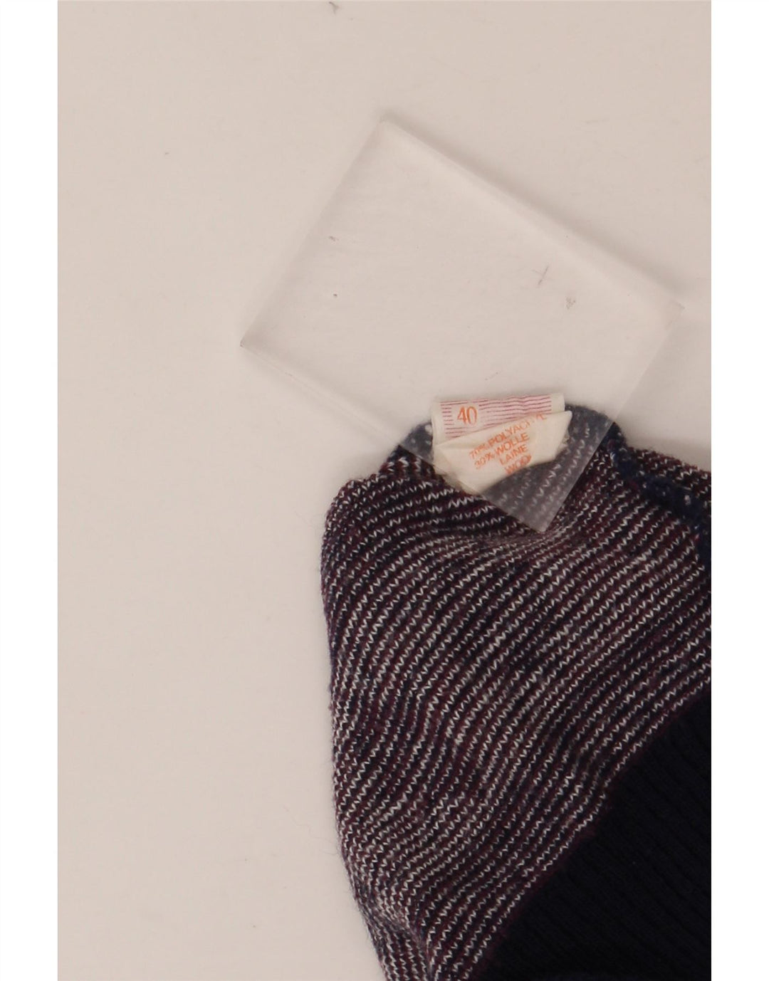 VINTAGE Pull ras du cou pour homme UK 40 Medium Burgundy Fair Isle