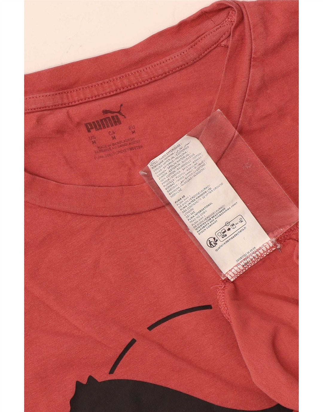 Puma T-Shirt Graphic Homme Rouge Moyen Coton