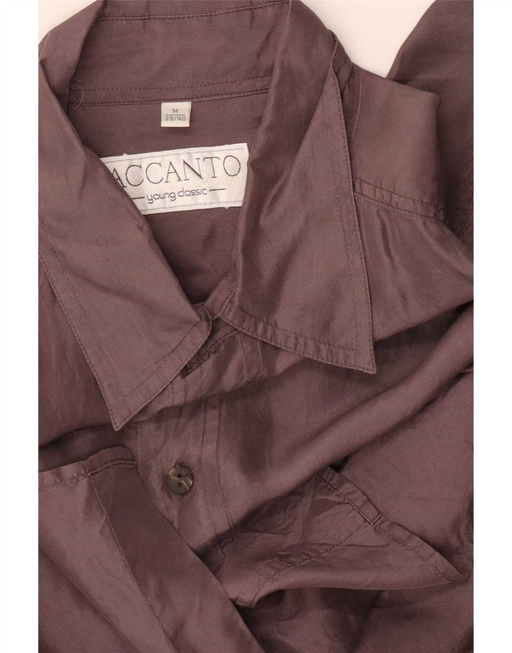Accanto Chemise à manches courtes pour homme Taille 39/40 Gris moyen