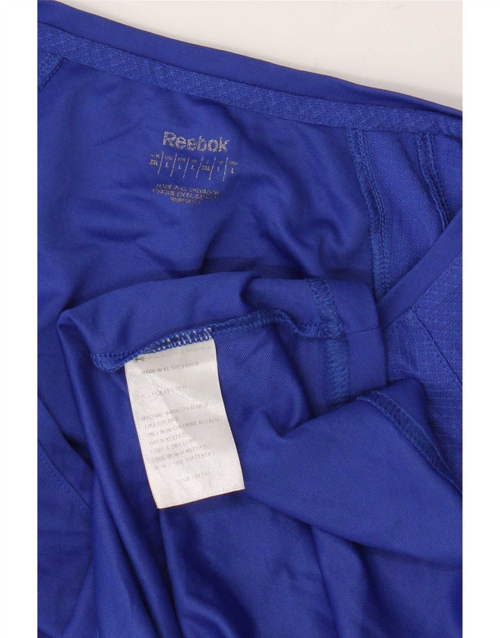 Reebok T-Shirt Femme UK 16 Large Bleu Polyester