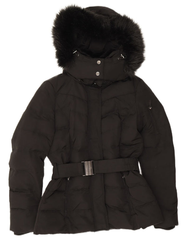 Esprit Veste matelassée surdimensionnée à capuche pour femme UK 10 Small Noir Polyester