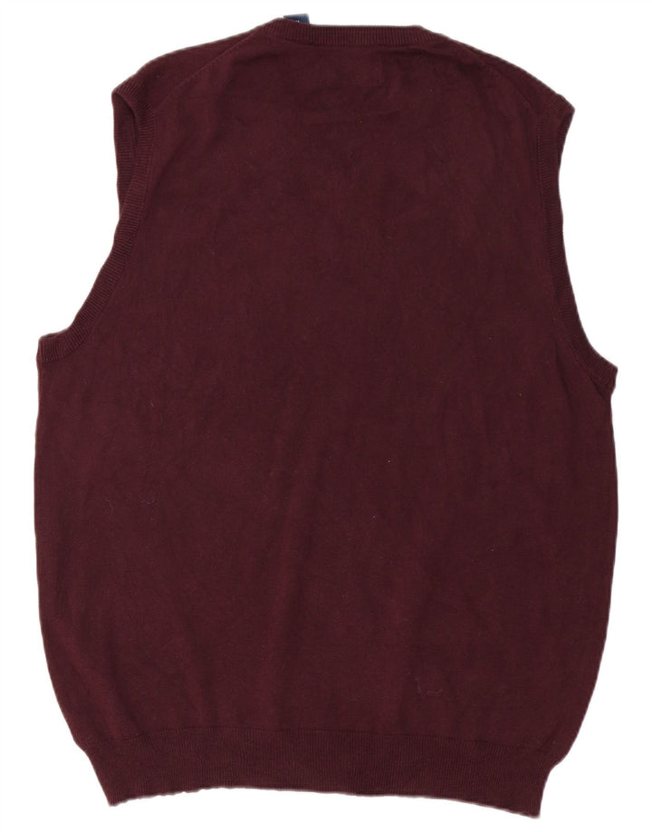 CHAPS Débardeur Homme Coton Bordeaux Moyen
