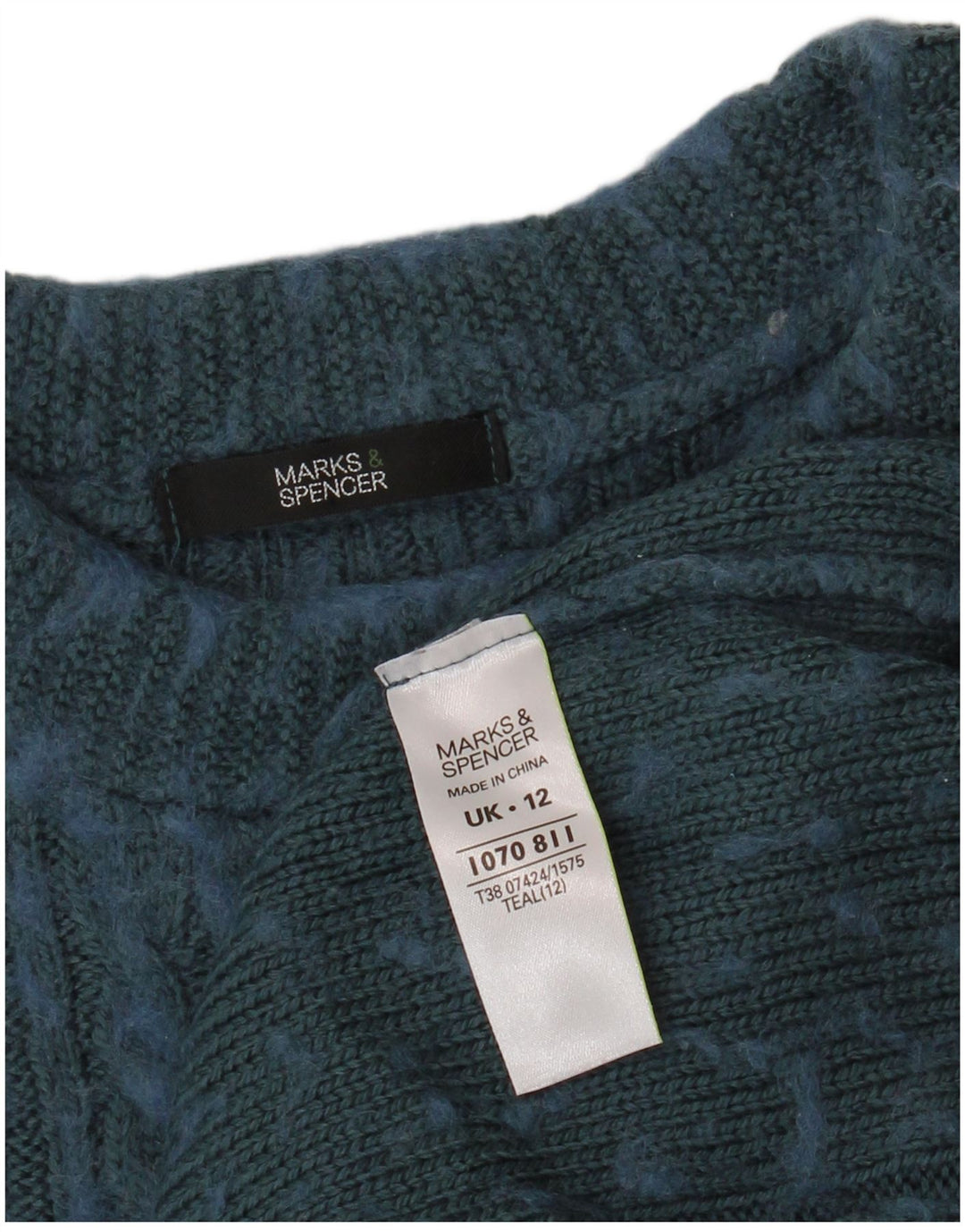 Marks & Spencer Mini robe pull pour femme UK 12 Bleu moyen moucheté
