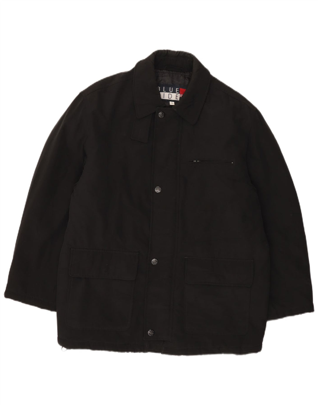 Blue Side Veste utilitaire coupe ample pour homme UK 36 Petit polyester noir