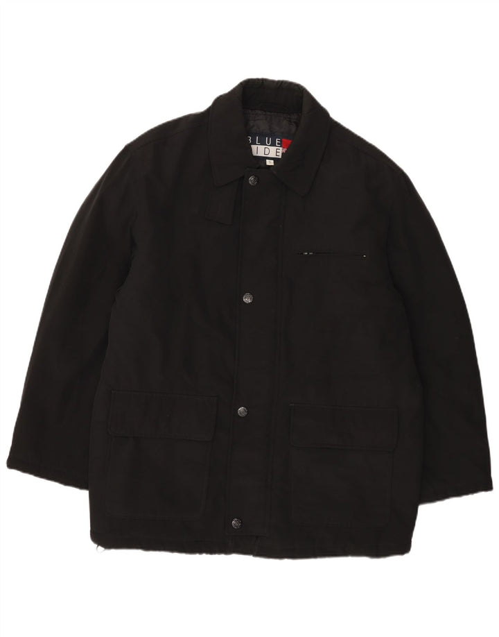 Blue Side Veste utilitaire coupe ample pour homme UK 36 Petit polyester noir