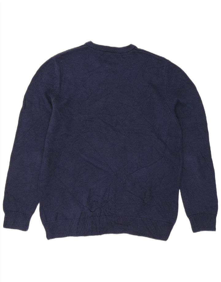 Chaps Pull Col Rond Homme Bleu Marine Moyen Coton
