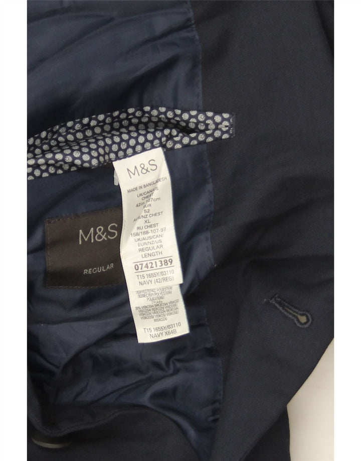 Marks & Spencer Veste blazer à 2 boutons pour homme UK 42 Large Bleu marine