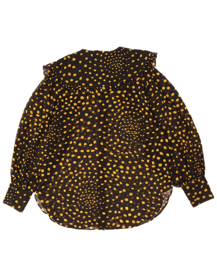 Topshop Chemisier surdimensionné pour femme UK 10 Petit noir à pois en polyester