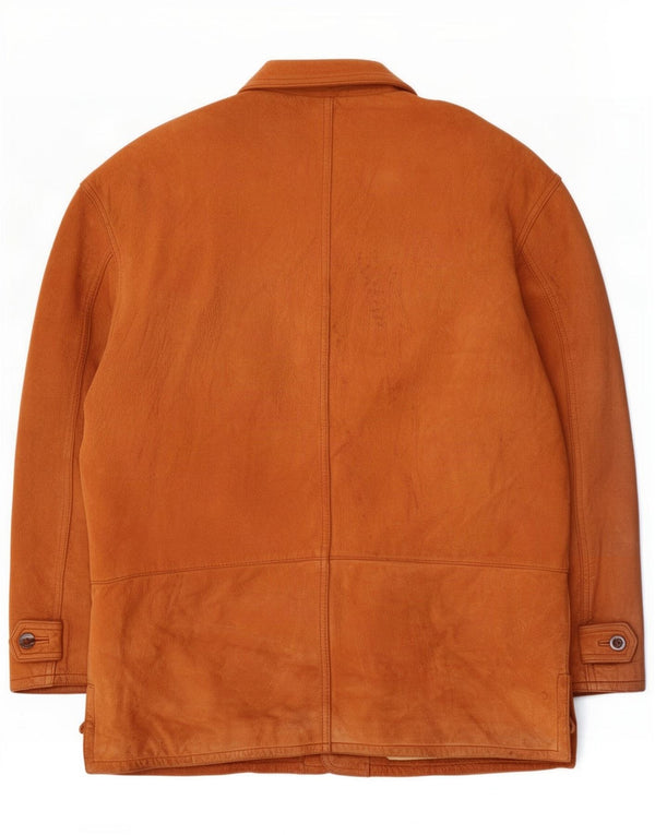 veste en daim homme vintage UK 42 XL cuir marron
