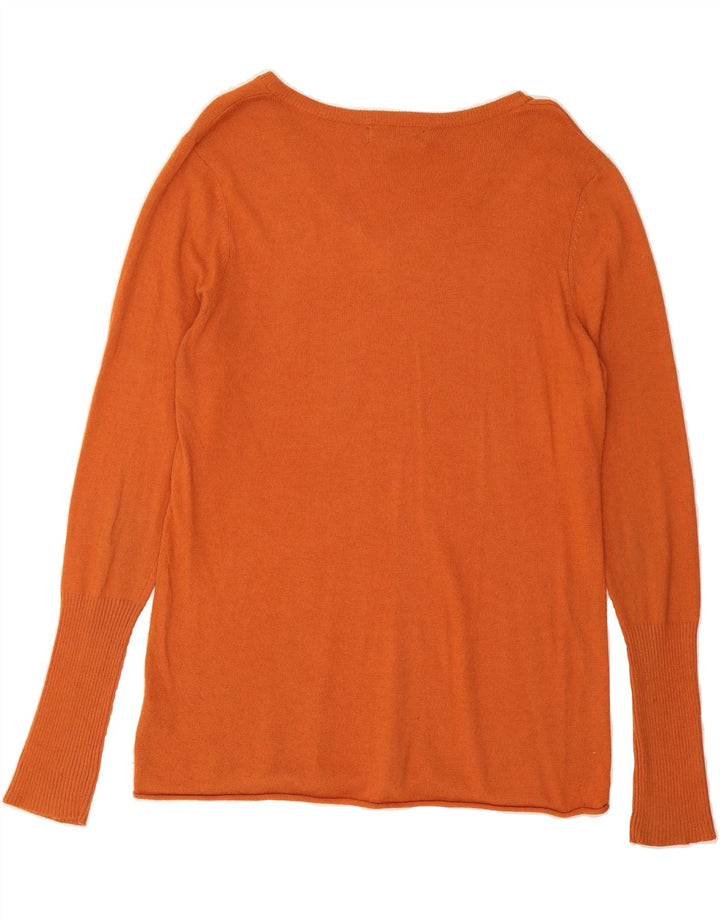 MOSSIMO Womens V-Neck Jumper Sweater UK 18 XL Orange Nylon Vintage Mossimo and Second-Hand Mossimo from Messina Hembry 