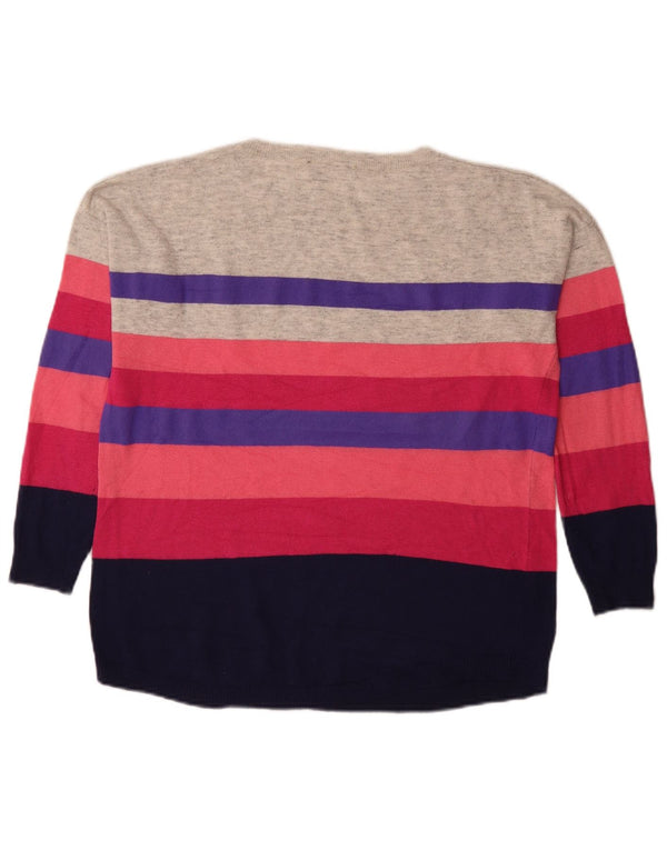 Oasis Pull col bateau pour femme UK 10 Petit rayé multicolore