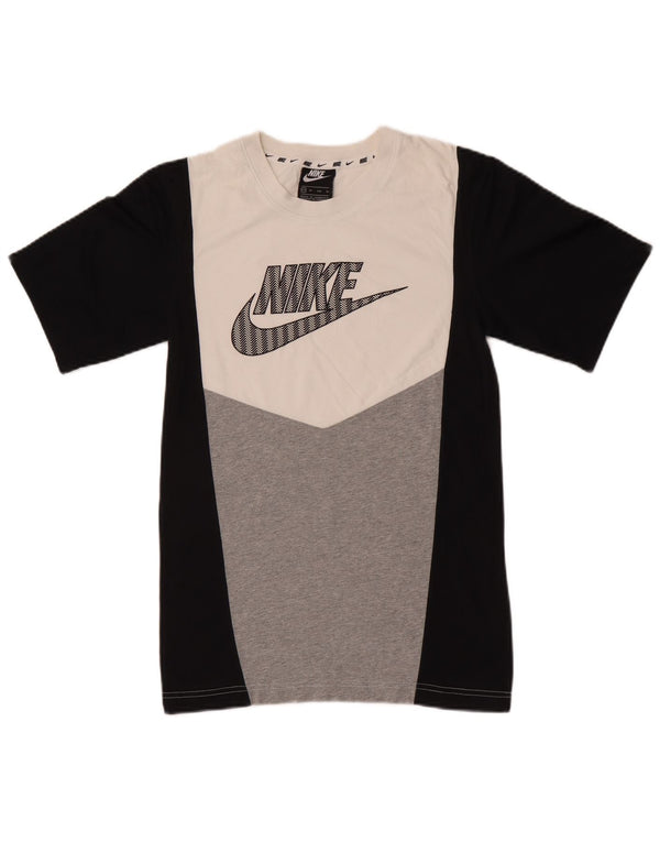 Nike Mens Graphic T-Shirt Top XS Noir Colorblock Coton