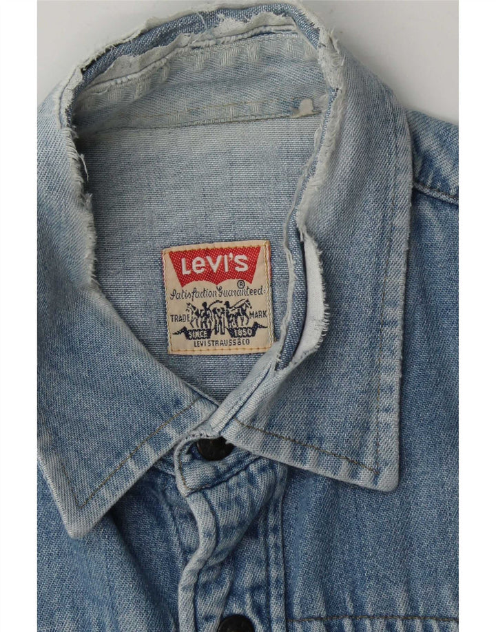 Levi's Chemise en Jean sans Manches Homme Bleu Moyen