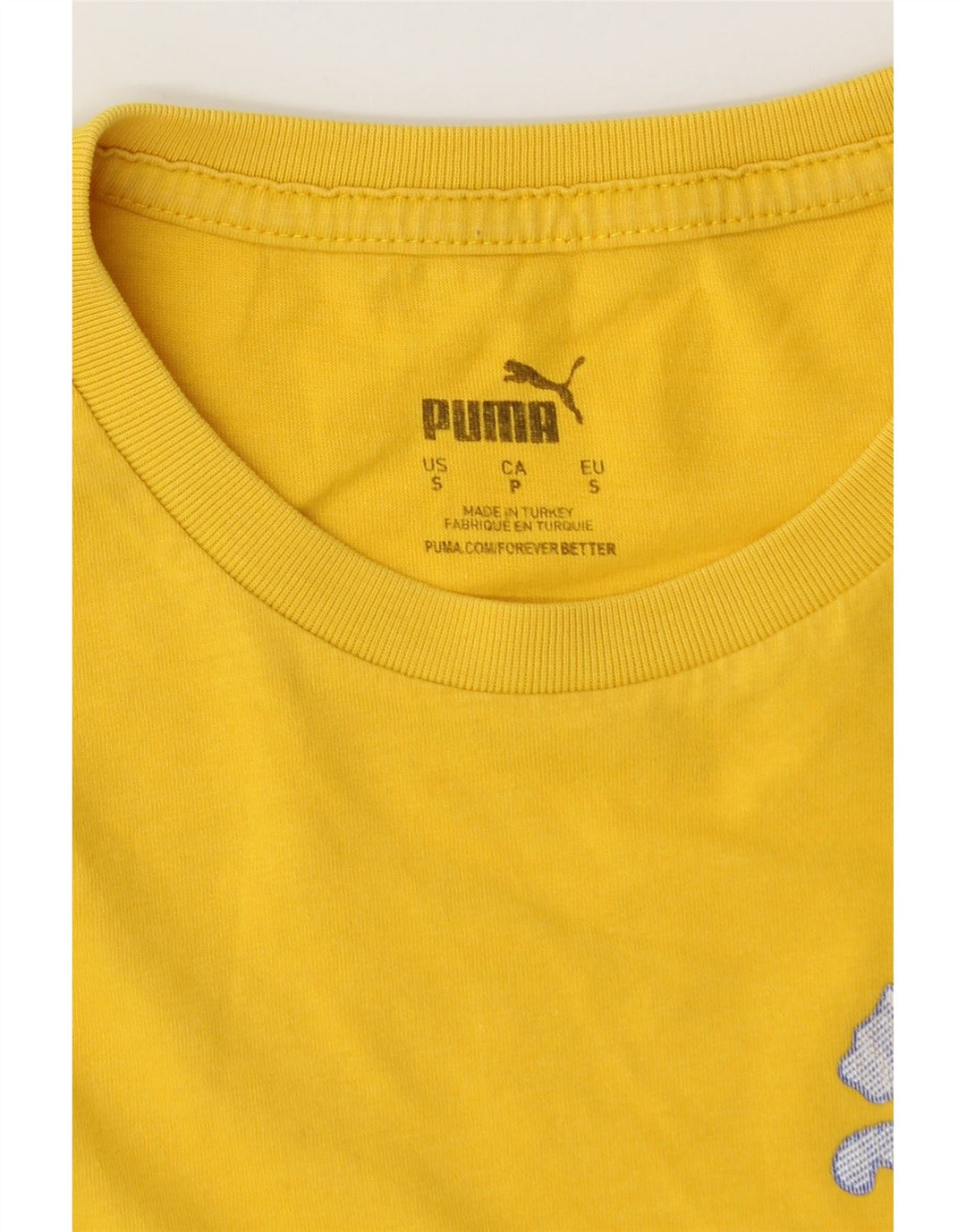 PUMA T-Shirt Graphique Homme Petit Jaune