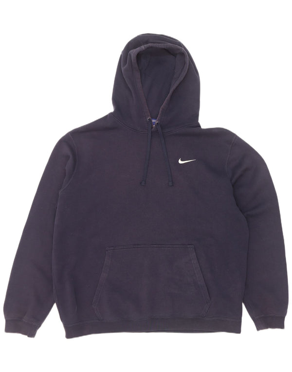 Nike Mens Hoodie Jumper XL Navy Blue Cotton