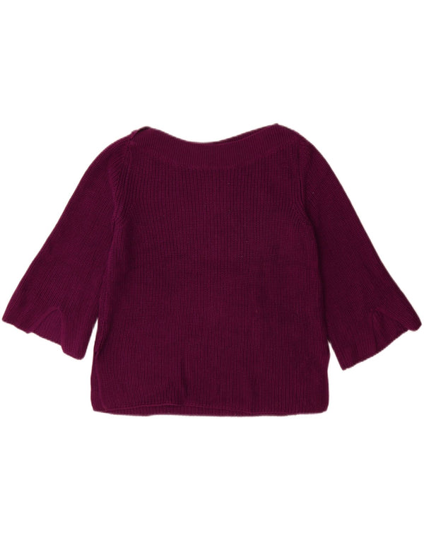 Massimo Dutti Pull à manches 3/4 et col bateau pour femme Taille 36 Petit Marron