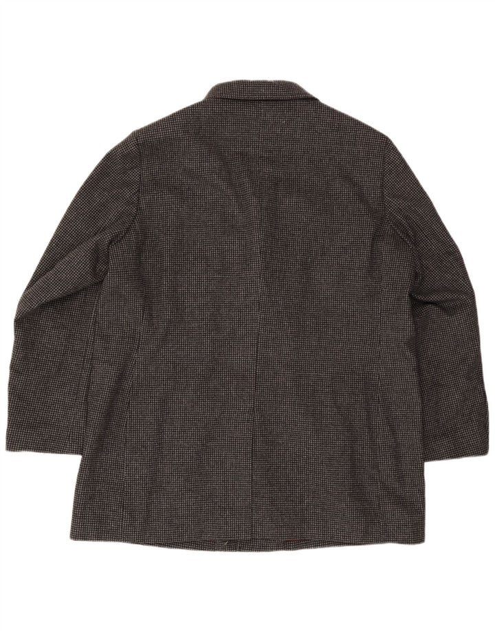 Marks & Spencer Manteau Homme UK 46 3XL Gris Pied-de-Poule Polyester