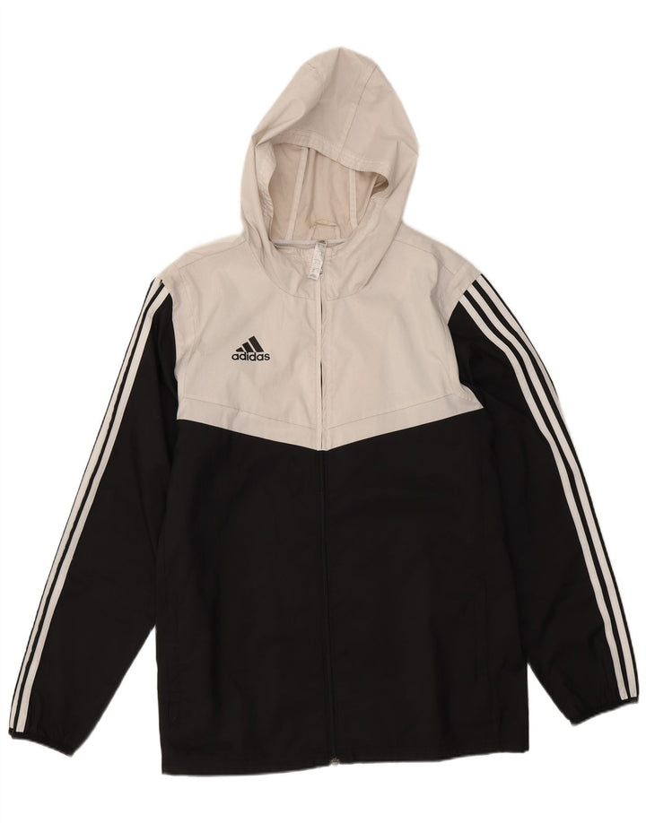 Adidas Veste de survêtement à capuche pour homme Noir moyen Polyester colour block