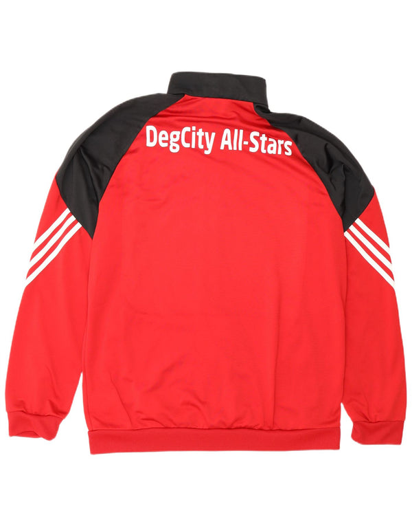 Adidas Veste de survêtement graphique pour homme Large Rouge Colorblock Polyester