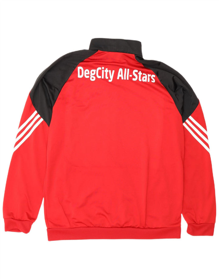 Adidas Veste de survêtement graphique pour homme Large Rouge Colorblock Polyester