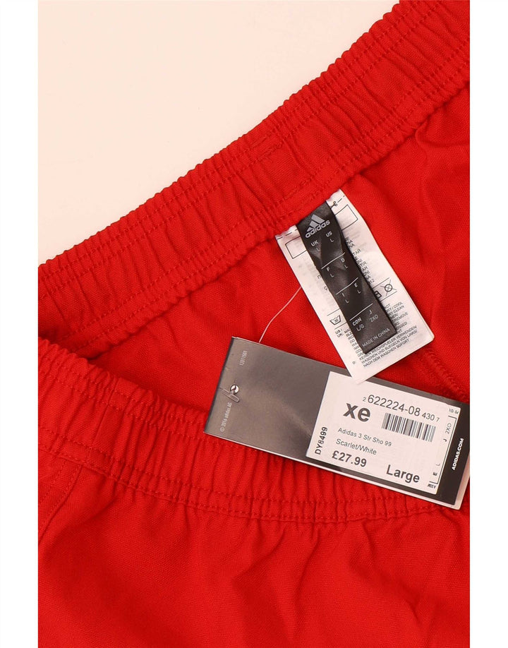 Adidas Short de sport pour homme Large Rouge Polyester