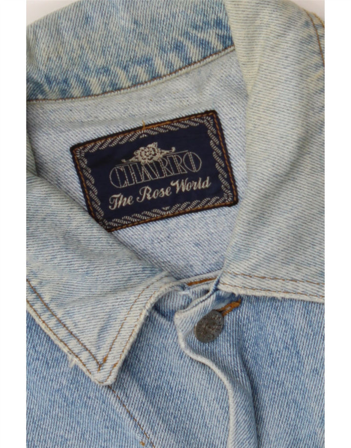 CHARRO Veste en Jean Homme UK 38 Bleu Moyen Coton