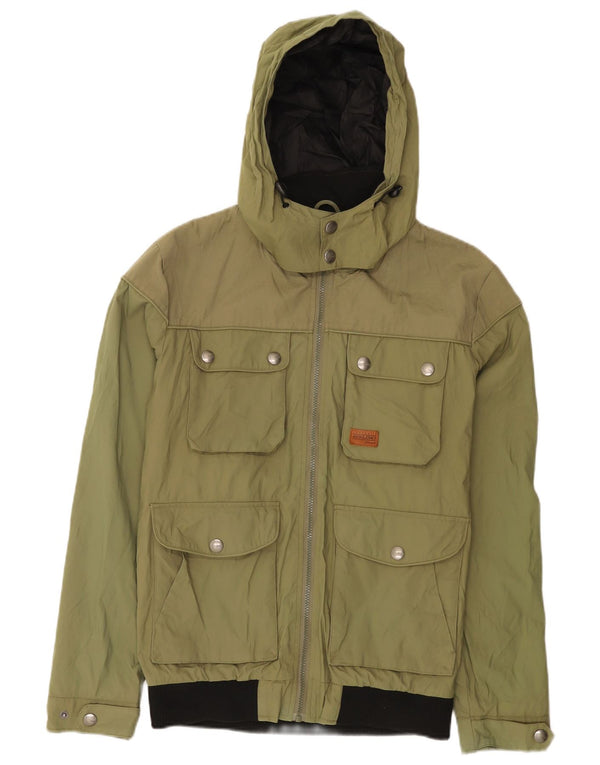 Jack & Jones Veste utilitaire à capuche pour homme UK 38 Medium Khaki Nylon