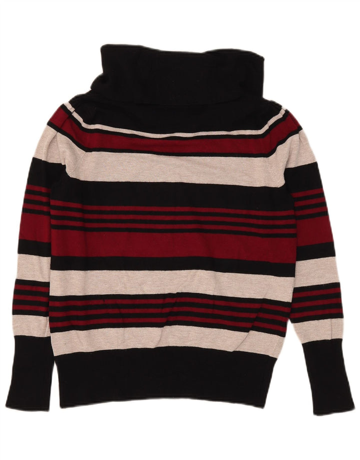 Marks & Spencer Pull col roulé pour femme UK 16 Large Rouge Rayé
