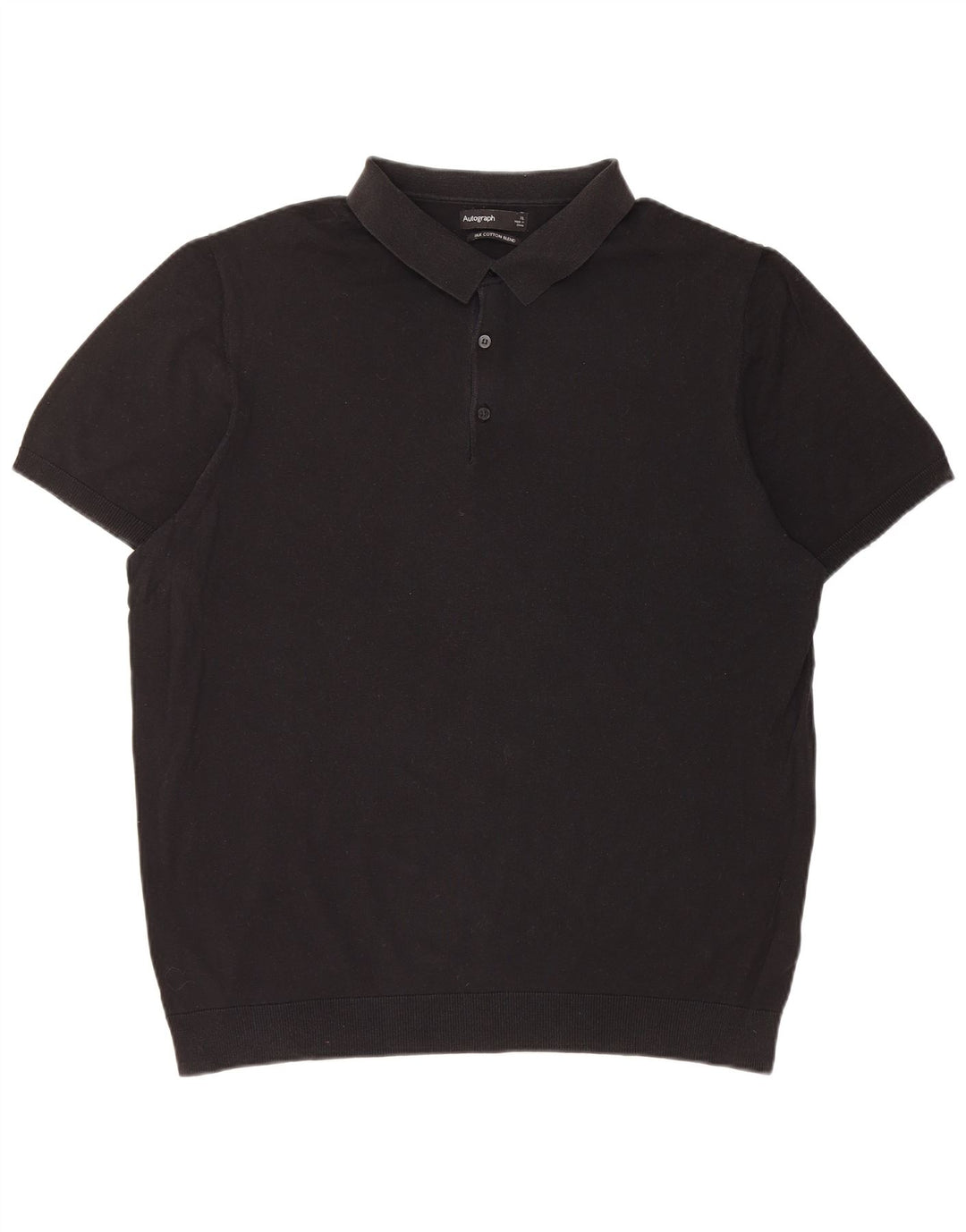 Marks & Spencer Polo Homme XL Noir Soie