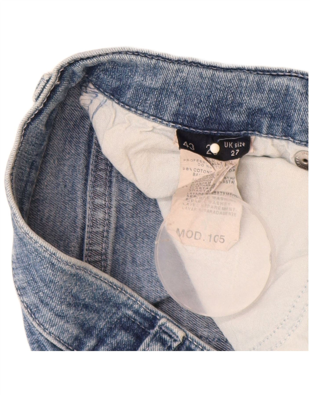 Trussardi Femme Jean Droit W27 L31 Bleu Coton