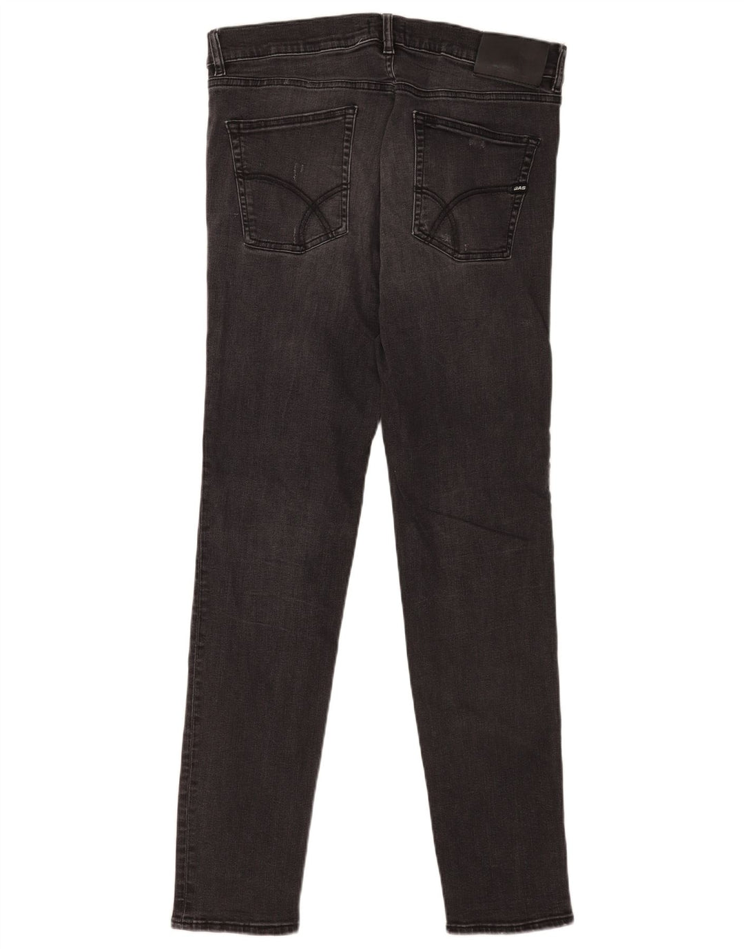 Gas Jean slim vieilli pour homme W33 L34 en coton noir