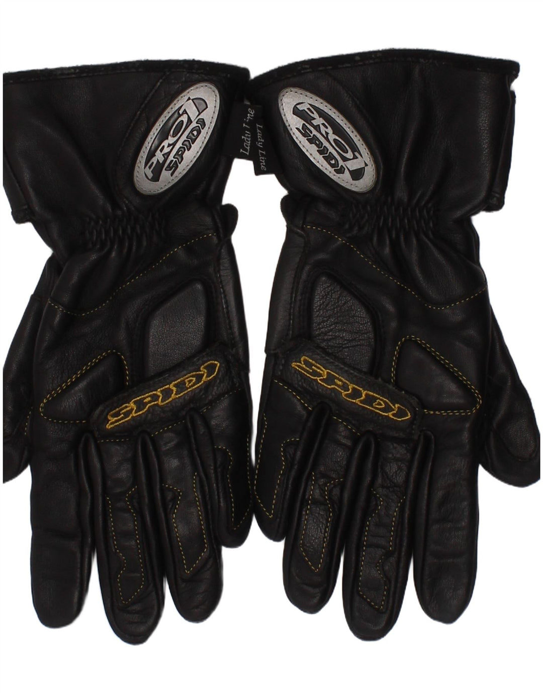 Spidi Gants de motard en cuir pour femme Lady Line Noir moyen