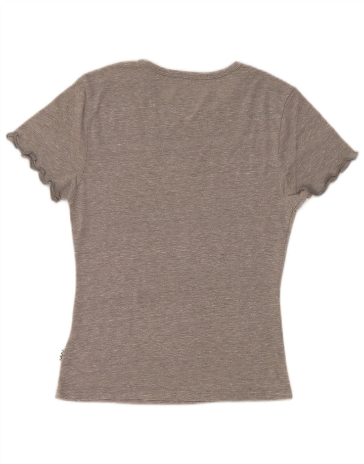VANS T-Shirt Femme UK 4 XS Gris Moucheté