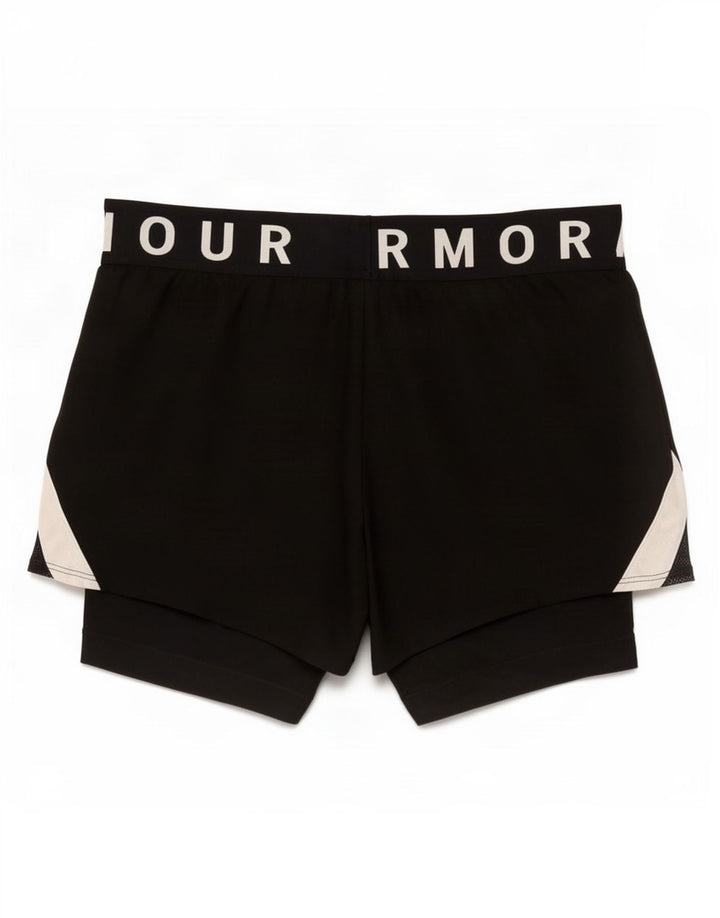 Under Armour Short de Sport Graphique Femme UK 14 Noir Moyen Polyester