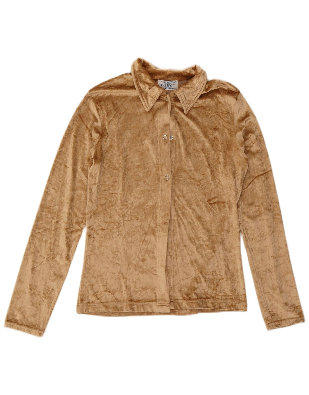 SQUAW Chemisier en velours pour femme UK 12 Acrylique beige moyen