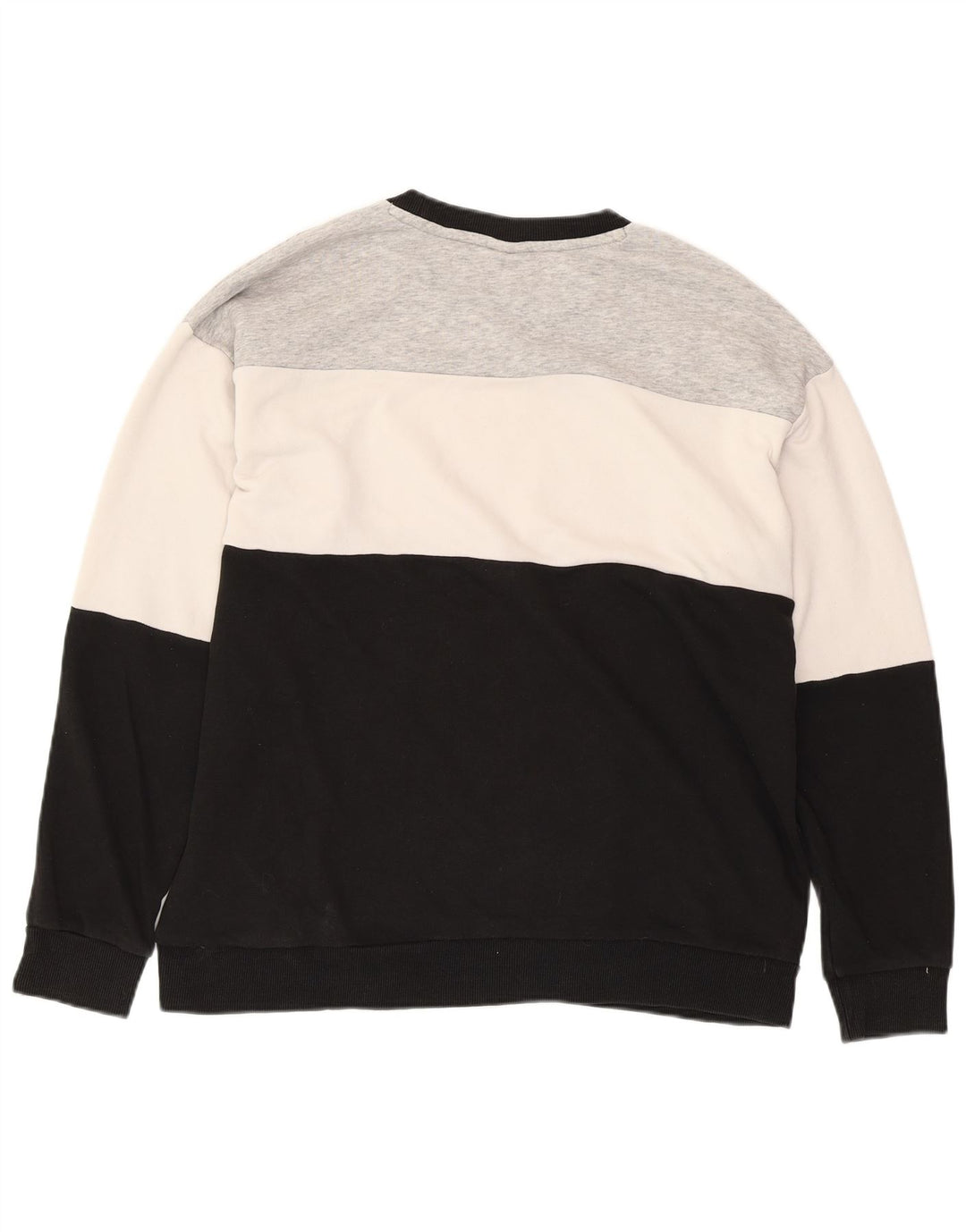 PUMA Sweat-shirt graphique pour femme UK 14 Large Noir Colourblock