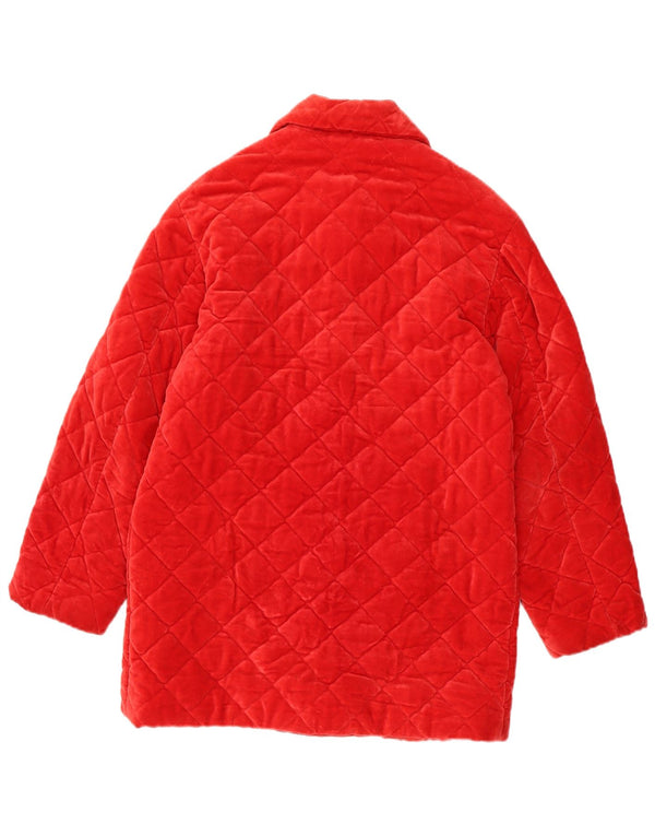 Husky Veste matelassée en velours pour femme UK 14 Rouge moyen
