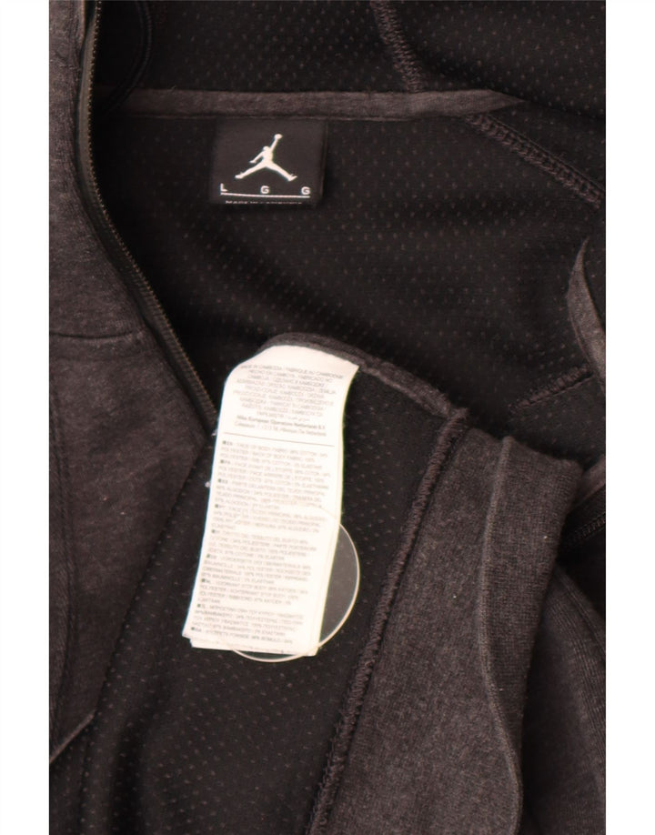 Jordan Pull à capuche zippé pour homme Grand coton gris