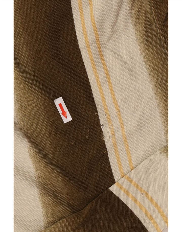 Sergio Tacchini Polo Homme Coton Rayé Marron Moyen
