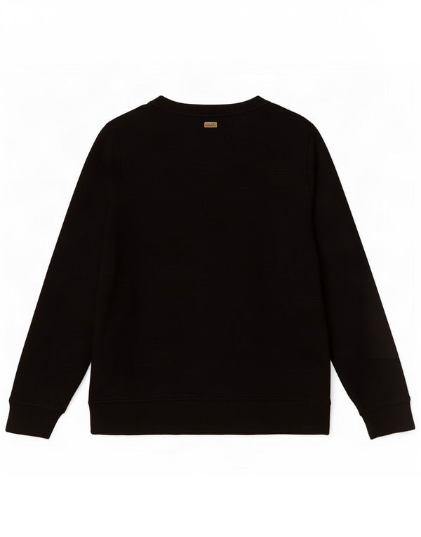 Barbour Sweat-shirt surdimensionné graphique pour femme UK 18 XL Coton noir