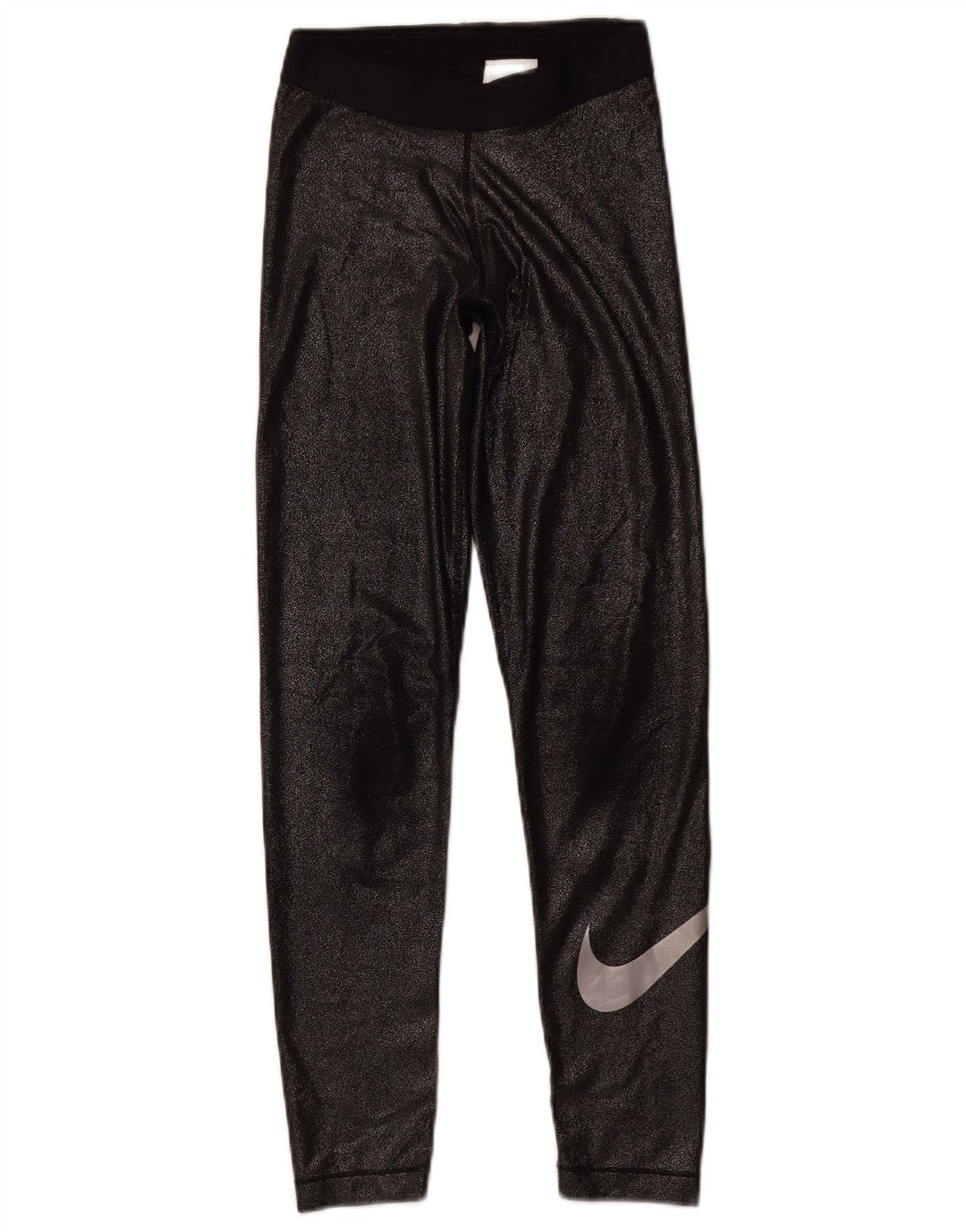 NIKE Legging graphique Dri Fit pour femme UK 8 Small Noir Polyester