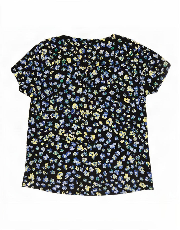 Marks & Spencer Chemisier pour femme UK 12 Medium Noir Floral Polyester
