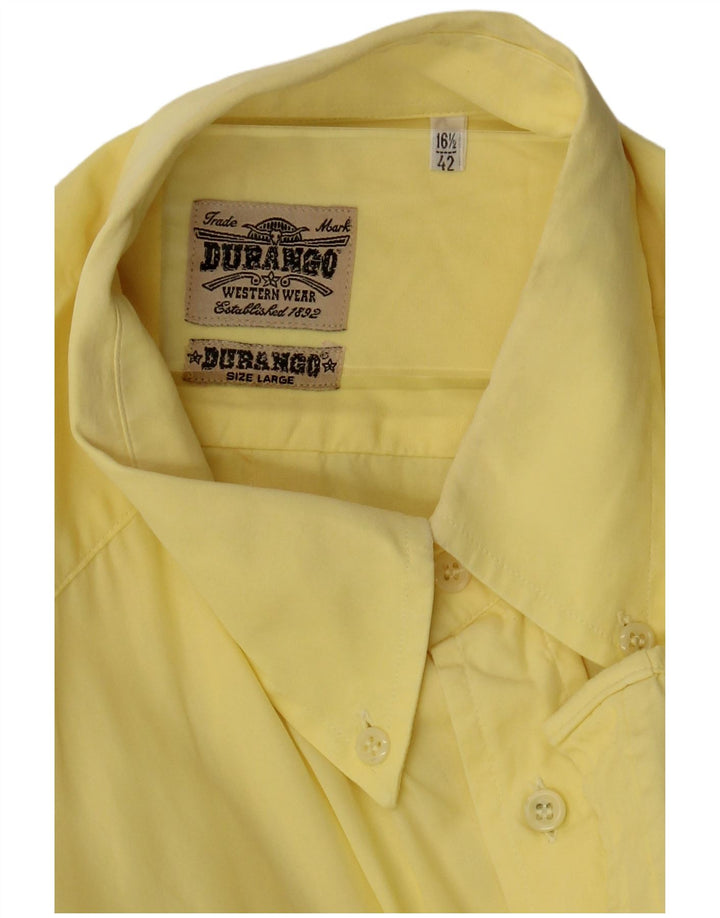 Durango Chemise Homme Taille 16 1/2 42 Grand Jaune