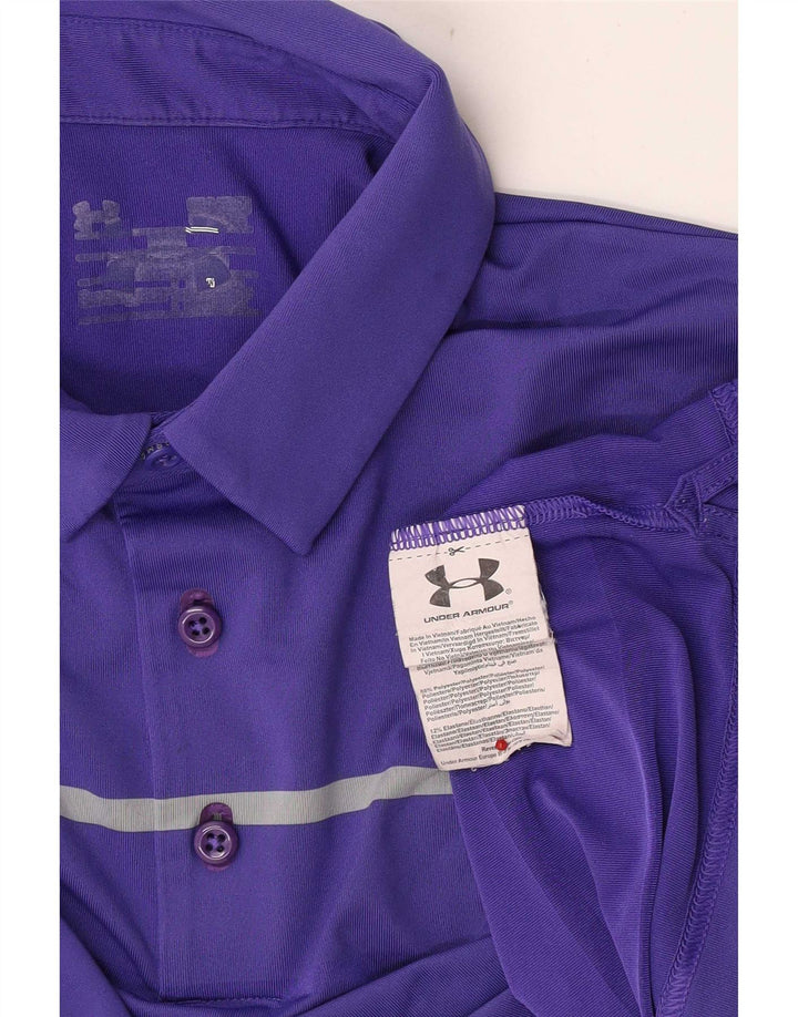 Under Armour Polo Homme Petit Violet Rayé Polyester