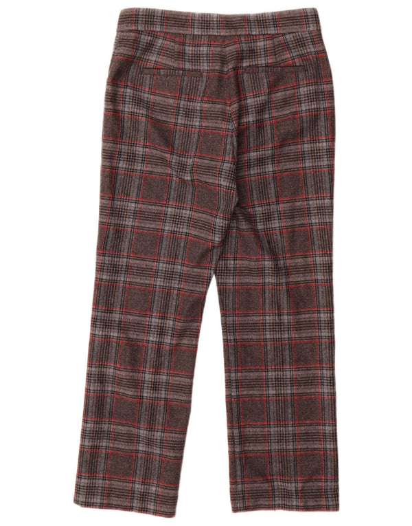 Max & Co. Pantalon droit décontracté pour femme UK 8 Small W26 L30 Gris à carreaux
